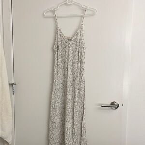 A new day  White Polka Dot Maxi Dress